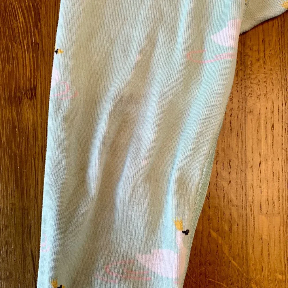 HANNA ANDERSSON Girls Pajamas 2 2T 80/85 Swan Cotton Long John PJs Toddler Girl - Picture 8 of 10